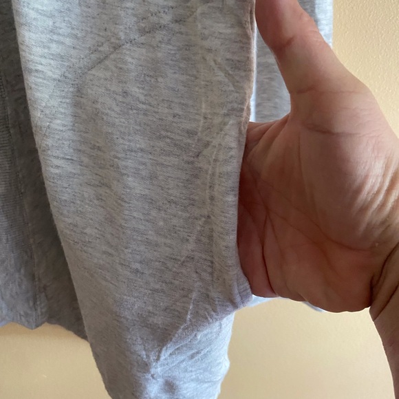 Athleta Pranayama Restore Wrap Woman LP Large Petite Grey Open Cardigan Pockets - Picture 8 of 16